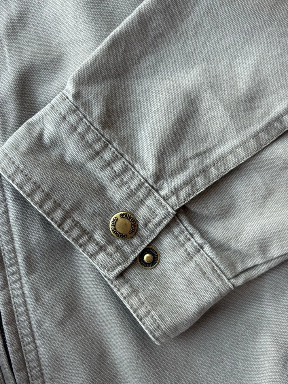 Columbia Men's Taupe Utility Canvas Zip-Front Jacket